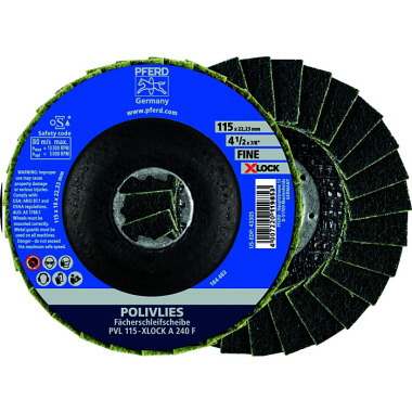 PFERD POLIVLIES flap disc PVL 115-X-LOCK A 240 F 44694203