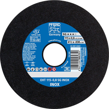 PFERD Cutting disc EHT 115-0.8 SG INOX 61340396