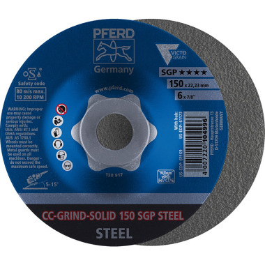 PFERD CC-GRIND grinding wheel CC-GRIND-SOLID 150 SGP STEEL 64187150