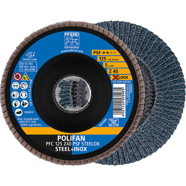 PFERD POLIFAN klapskive PFC 125 Z 40 PSF STEELOX/X-LOCK 67664126