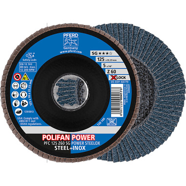 PFERD POLIFAN klapskive PFC 125 Z 60 SG POWER STEELOX/X-LOCK 67786126