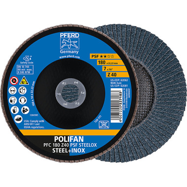 PFERD POLIFAN klapskive PFC 180 Z 40 PSF STEELOX 67764185