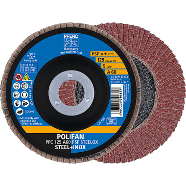 PFERD POLIFAN klapskive PFC 125 A 60 PSF STEELOX 67746125