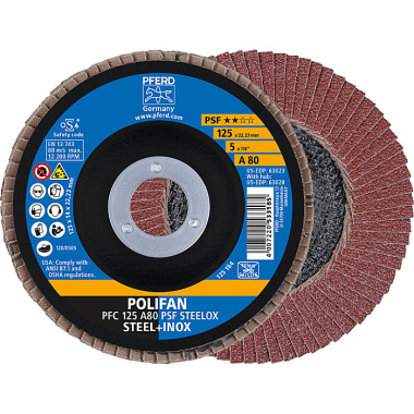 PFERD POLIFAN klapskive PFC 125 A 80 PSF STEELOX 67748125