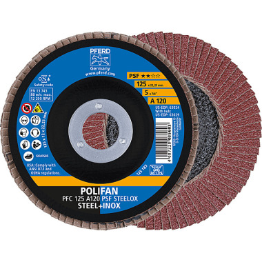 PFERD POLIFAN klapskive PFC 125 A 120 PSF STEELOX 67749125