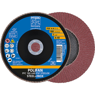 PFERD POLIFAN klapskive PFC 180 A 40 PSF STEELOX 67744185