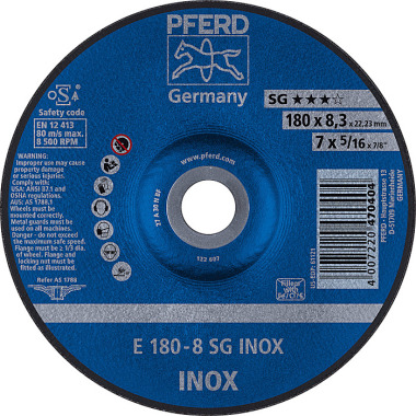 PFERD Grinding wheel E 180-8 SG INOX 62217832