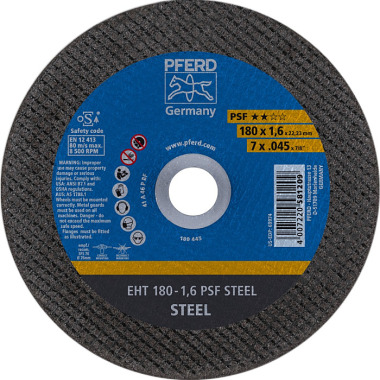 PFERD Cutting disc EHT 180-1.6 PSF STEEL 61719121