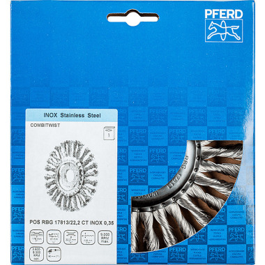 PFERD Rund børste, knyttet POS RBG 17813/22,2 CT INOX 0,35 43304013