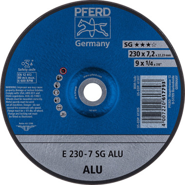 PFERD Grinding wheel E 230-7 SG ALU 62223700