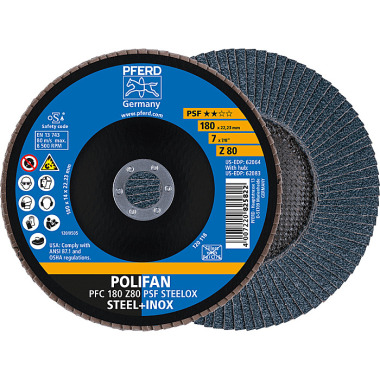 PFERD POLIFAN klapskive PFC 180 Z 80 PSF STEELOX 67768185