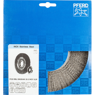 PFERD Round brush, knotless POS RBU 20025/AK32-2 INOX 0.20 43701256