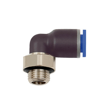 Riegler L push-in fitting ”Blue Series”, drejelig, G 1/4 udvendig, Ø 6 mm 109266