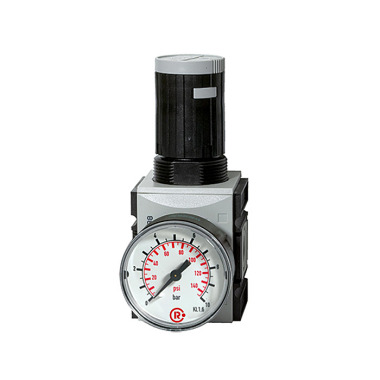 Riegler Præcisionstrykregulator »FUTURA«, med Mano, BG 1, G 1/4, 0,5-8 bar 100079