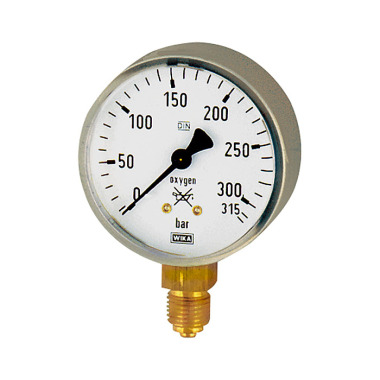 Riegler Svejsemanometer, stål, oxygen, G 1/4 bund, 0 - 16 bar, Ø 63 101297