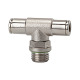 Riegler Push-in T-fitting »metallica«, drejelig, G 1/8 a., Ø 4 MS forniklet 108920