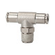 Riegler Push-in T-fitting »metallica«, drejelig, R 1/8 a., tomrør Ø 4 108930