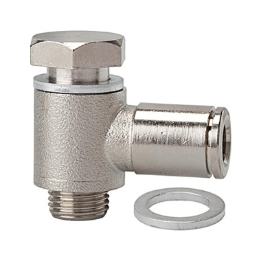 Riegler L push-in fitting »metallica«, M5 a., slange Ø 5, MS vern. 108951