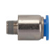 Riegler Lige push-in fitting »Blue Series«, rund, R 1/8 udvendig Ø 4 mm 109175