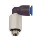 Riegler Push-in L-fitting »Blue series« lang, drejelig, M5 udvendig, Ø 4 mm 109298