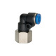 Riegler L push-in fitting »Blue Series«, drejelig, Rc 1/8 indvendig, Ø 4 mm 109361