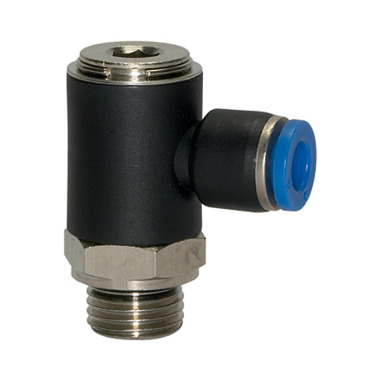 Riegler L push-in fitting »Blue Series«, drejelig, G 1/8 a., L=24,5mm 109393