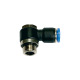 Riegler Push-in L-fitting »Blue series«, drejelig, M5 a., max.15, Ø 4mm 109402