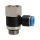 Riegler push-in fitting »Blue Series« drejelig, M5 i./o., max.15 Ø4mm 109435