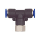 Riegler Push-in T-fitting »Blue series«, drejelig, M5 indvendig, Ø 4 mm 109509