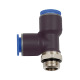 Riegler Push-in T-fitting »Blue series«, L-formet, drejelig, M5 a., Ø 4 mm 109522