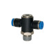 Riegler T-stik fitting »Blue Series«, drejelig, R 1/8 udvendig, Ø 4 mm 109573