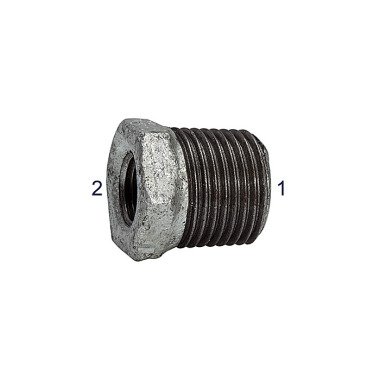 Riegler Reducer 241, AG/IG, R 1, Rp 3/8, sort formbart jern 113066