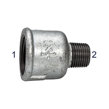 Riegler Reduktionshylster 246, IT/AG, Rp 3, R 2, sort formbart jern 113129