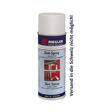 Riegler zinkspray, temperatur max 300 °C, 400 ml 114576