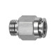 Riegler Lige push-in-fitting M5 a., slange udvendig Ø 4, ES 1.4404 135058