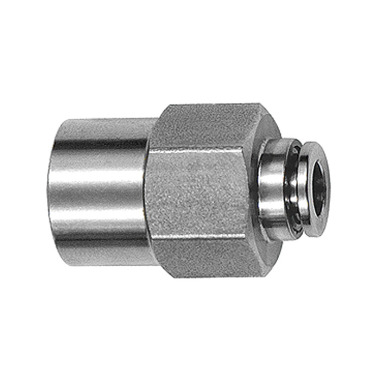 Riegler Lige push-in fitting, G 1/8 i., slange Ø 6, ES 1.4404 135092