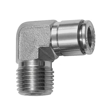 Riegler L push-in fitting, R 1/4 a., til slange udvendig Ø 4, ES 1.4404 135159