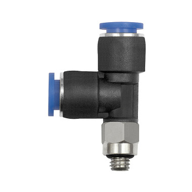 Riegler Push-in T-fitting »Blue series« mini, L-formet, drejelig, M5 148853