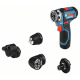 Bosch Akku-Bohrschrauber GSR 12V-15 FC, mit 2 x 2.0 Ah Akku, L-BOXX, 1 Aufsatz 06019F6001