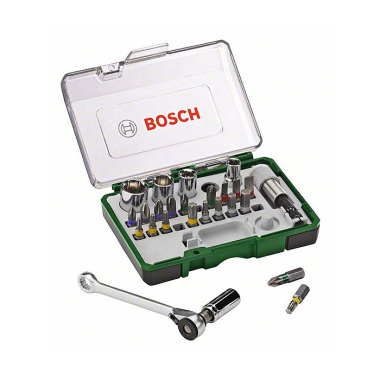 Bosch Schrauberbit- und Ratschen-Set, 27-teilig 2607017160