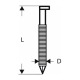 Bosch D-Kopf Streifennagel SN34DK 50R, 2,8 mm, 50 mm, blank, gerillt 2608200014