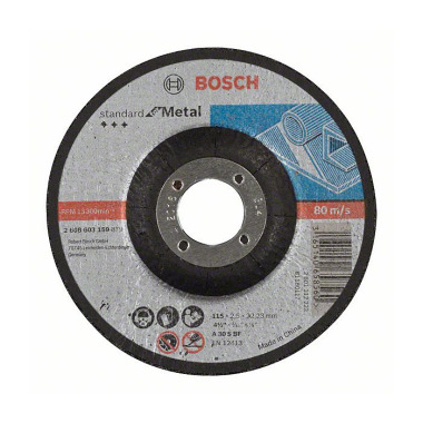 Bosch Trennscheibe gekröpft Standard for Metal A 30 S BF, 115 mm, 2,5 mm 2608603159