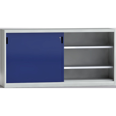 KLW Skydedørsgarderobe med midtervæg - 1000 x 2000 x 525 mm H x B x D 7SN-UL1000TB-1020MRB