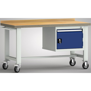 KLW Mobilt professionelt arbejdsbord 1500 x 700 x 845 mm L x B x H WP812N-1500M45-E7024