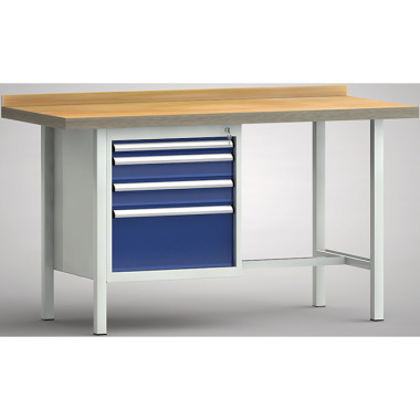 KLW Professionelt arbejdsbord - 700 x 700 x 905 mm L x D x H, (ERGO-version) WP116E-1500M45-E7021