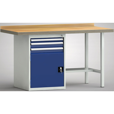 KLW Professionelt arbejdsbord - 1500 x 700 x 845 mm L x D x H WP184N-1500M45-E7024