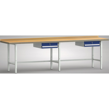 KLW Professionelt arbejdsbord 3000 x 700 x 745 - 1045 mm L x D x H WP302V-3000M45-E7002