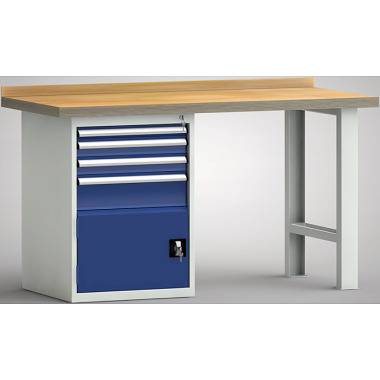 KLW Professionelt arbejdsbord - 1500 x 700 x 845 mm L x D x H WP515N-1500M45-E1920