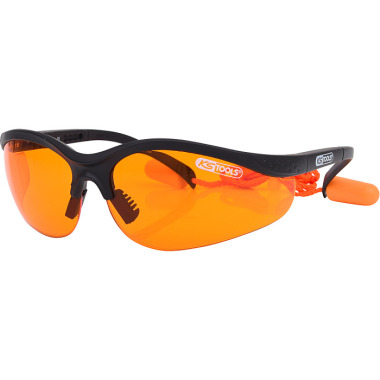 KS Tools Schutzbrille-orange mit Ohrstöpsel 310.0161