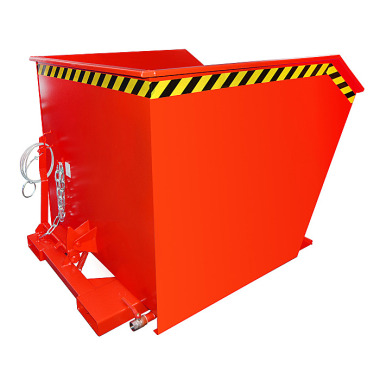 BAUER Spåntippecontainer GU-E 1000, malet, ildrød 4479-43-0000-2